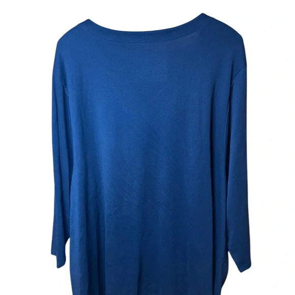 J.Jill Top- Womens 4x-Navy with 3/4 sleeves and v-neck NWT - Picture 2 of 4